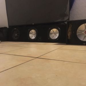 Subwoofer speakers.